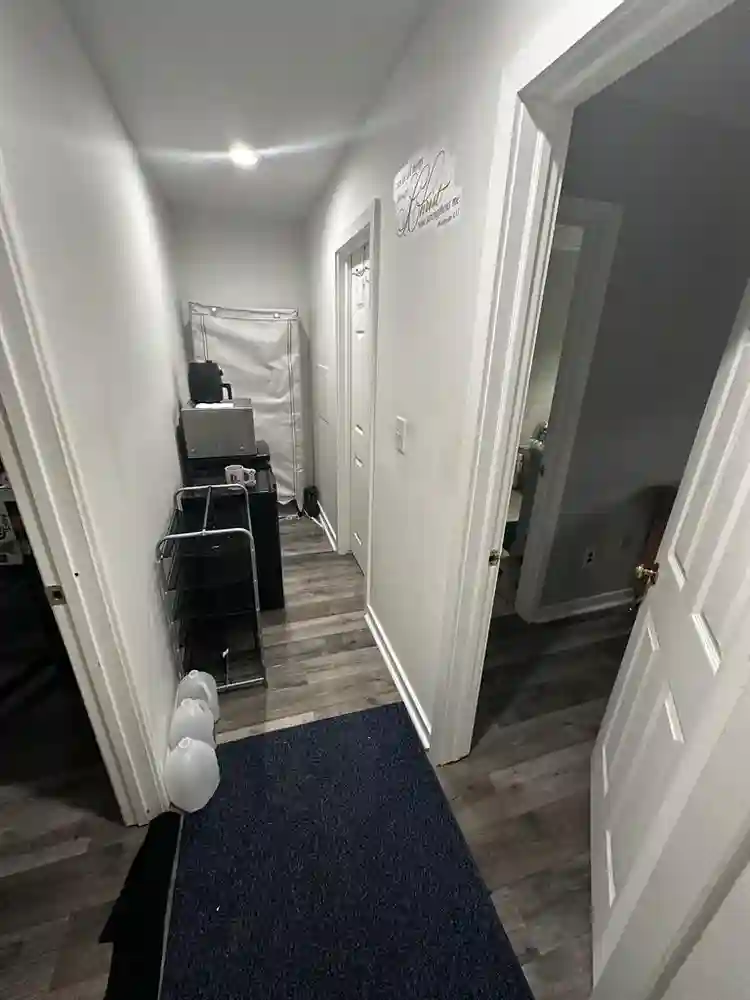 Large furnished room with bathroom