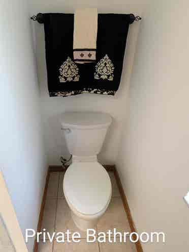 2 Bedrooms and Private Bathroom.