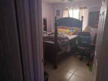 Private bedroom and bathroom