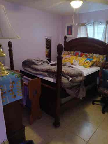 Private bedroom and bathroom