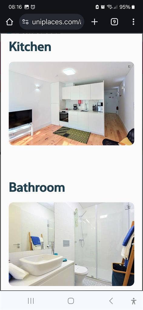 One room apartment in Porto centre