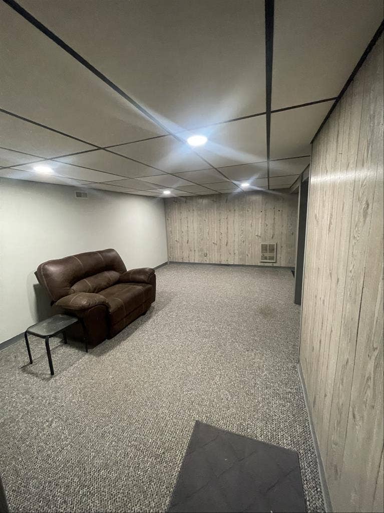 Basement room driveway entrance.