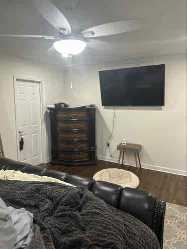 Spacious bedroom, private bath