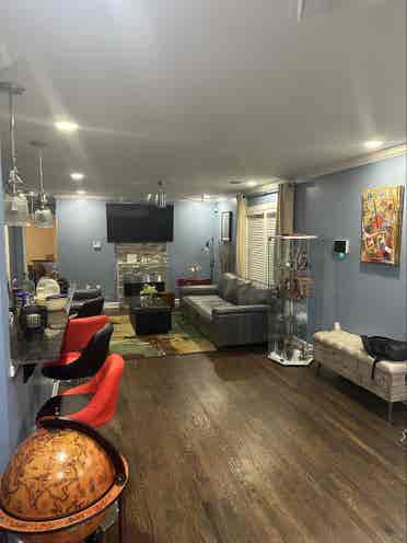Spacious bedroom, private bath