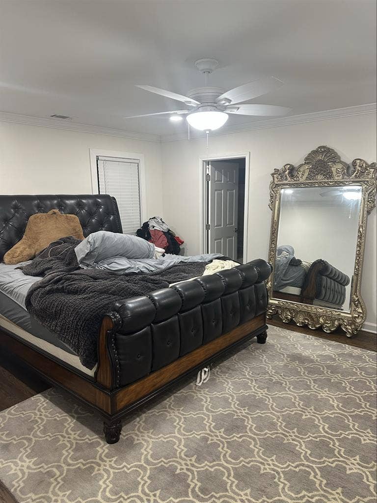 Spacious bedroom, private bath