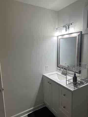 Spacious bedroom, private bath