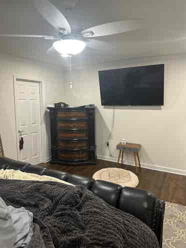 Spacious bedroom, private bath