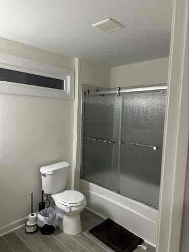 Spacious bedroom, private bath