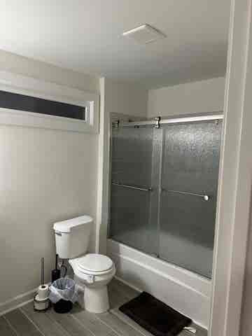 Spacious bedroom, private bath