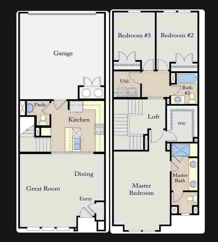 Guest bedroom in townhome!