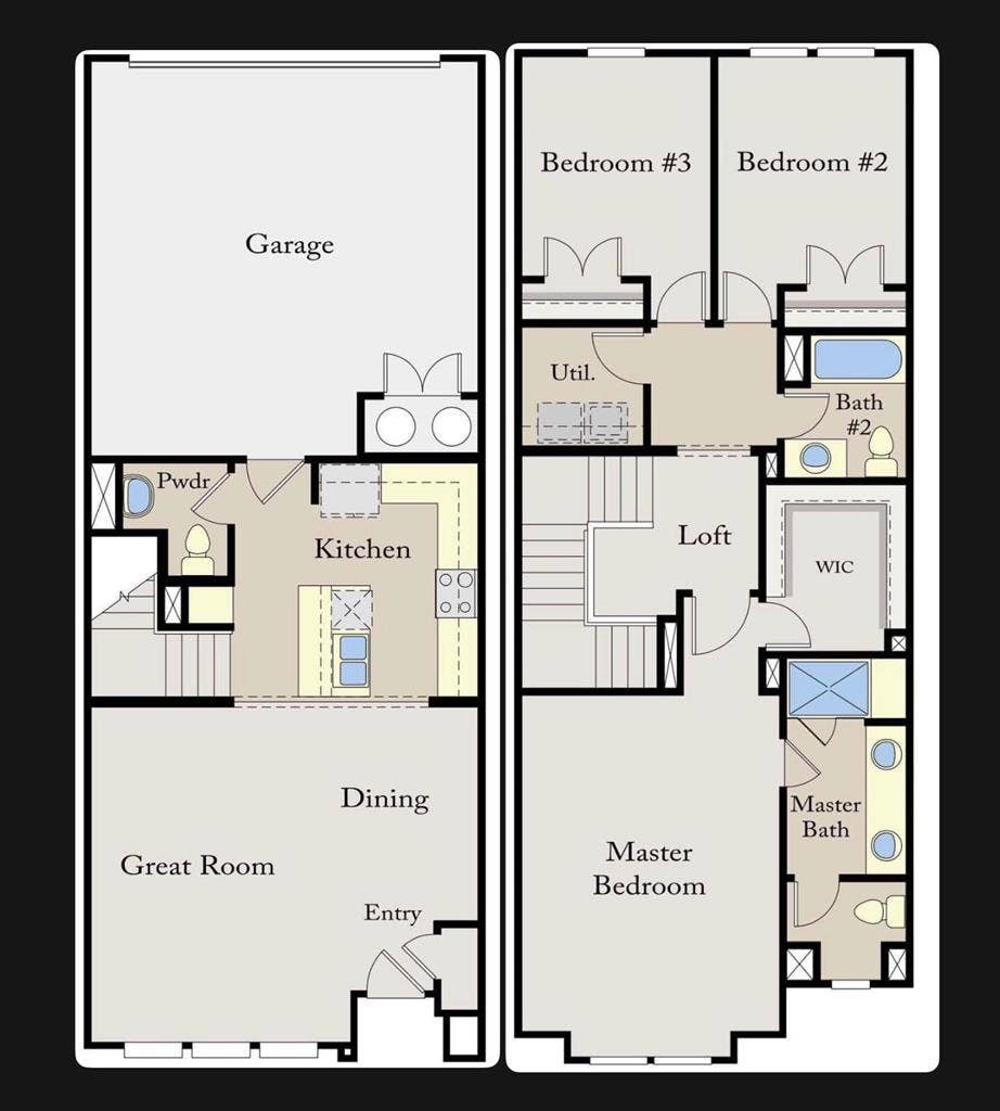 Master bedroom in townhome!