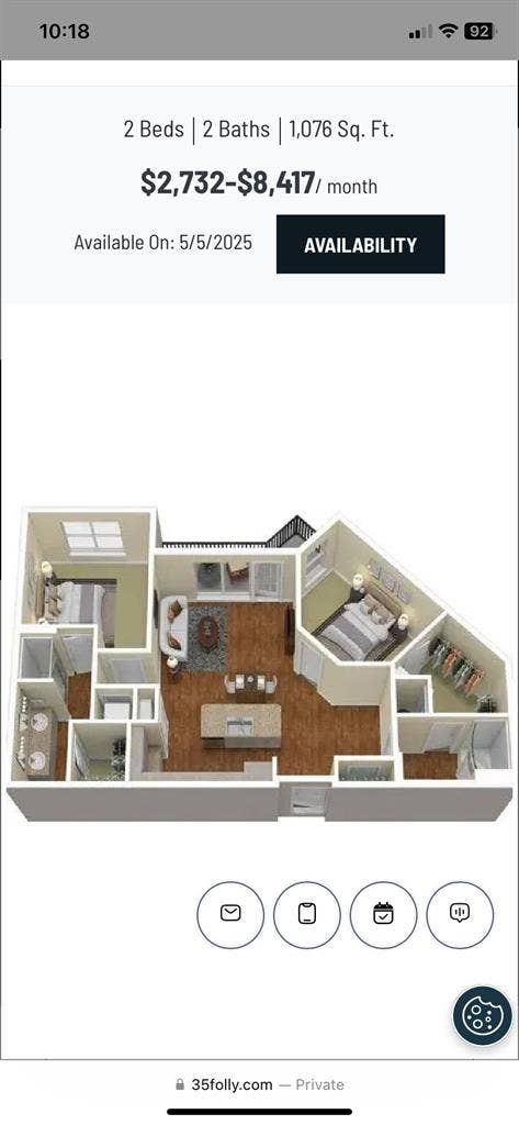 sq apt with spare room