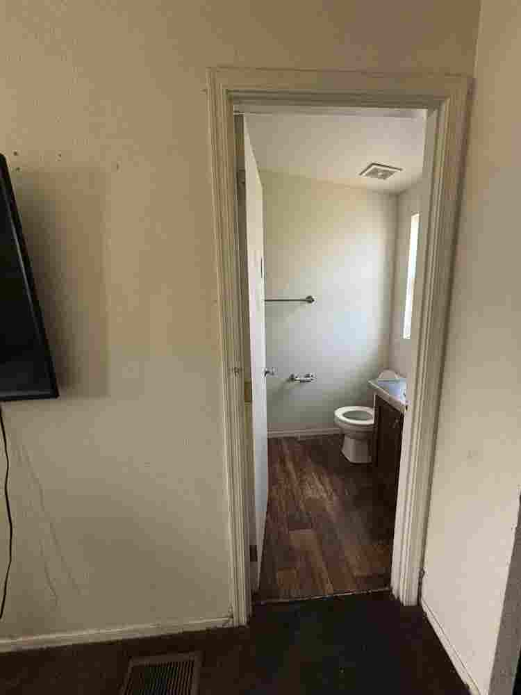 Master bedroom and bathroom