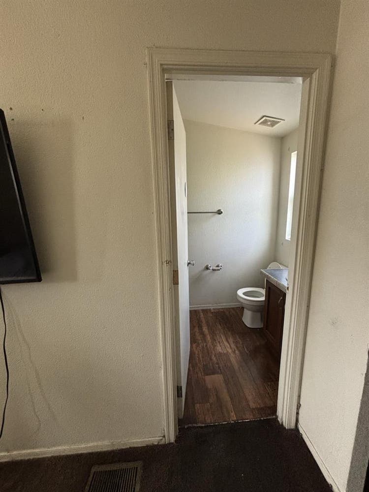 Master bedroom and bathroom