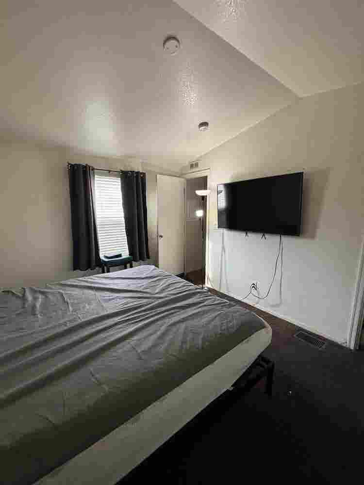 Master bedroom and bathroom