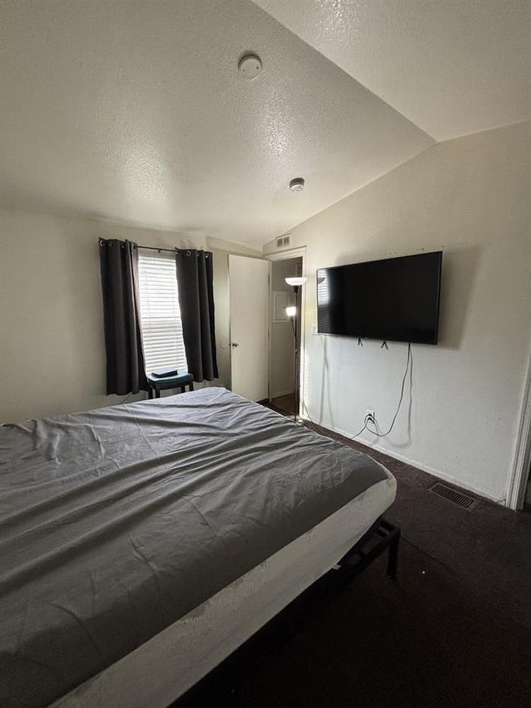 Master bedroom and bathroom