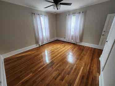 Spacious room w finished hardwood