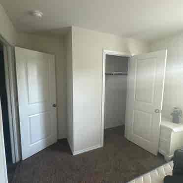 Room with clean private bath room.