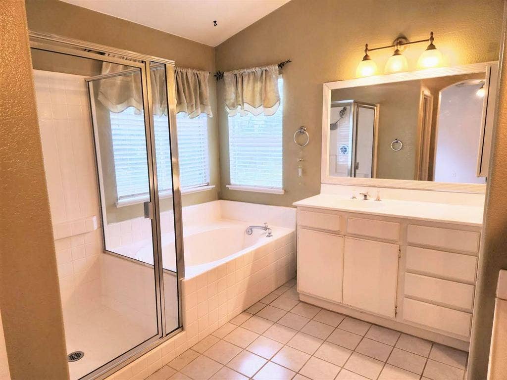 Master bedroom, with ensuite bath.