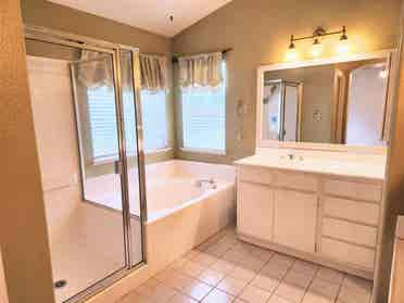 Master bedroom, with ensuite bath.