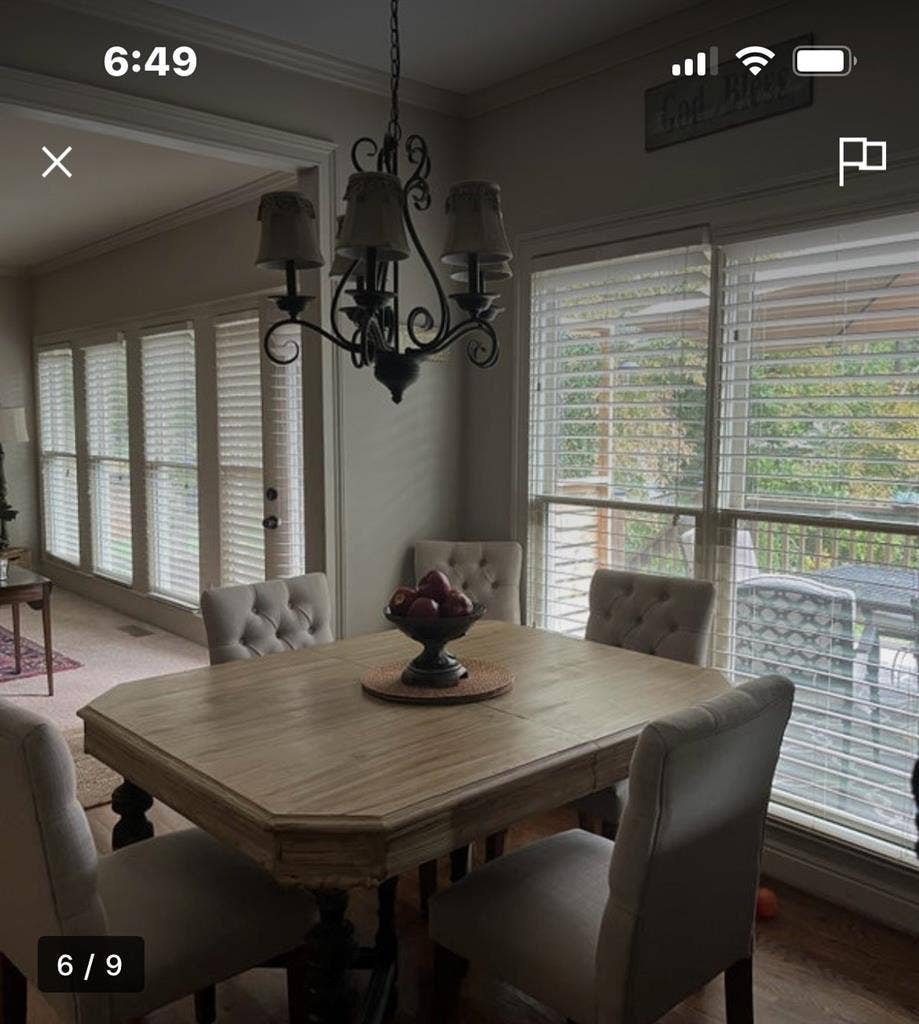 Furnished bedroom with queen bed