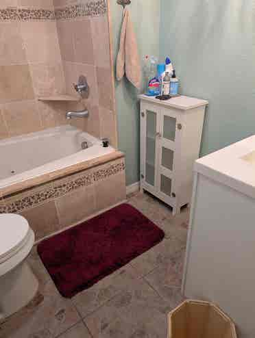 Private bedroom and bathroom