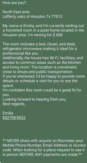 Furnished room