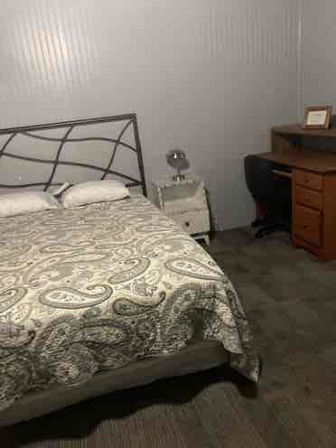 Key-pad locked Room with Queen bed