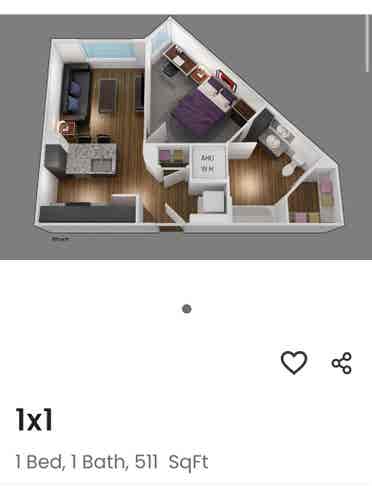 bath for sublet at Park Place
