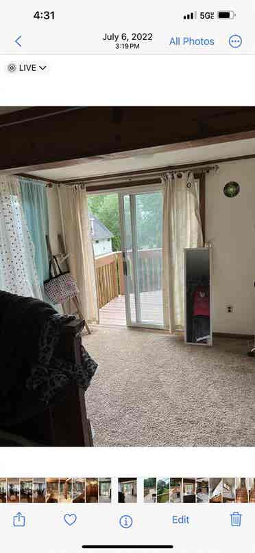 Spacious bedroom available .