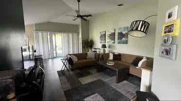 Furnished room with private bath