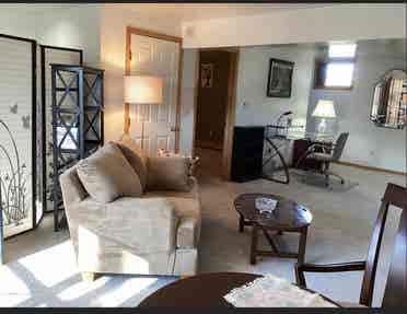 suite, private entrance and parking