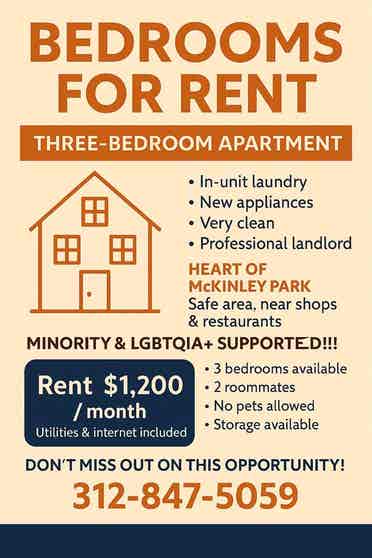 🏠 BDRMS for Rent - ALL UTILS INCLD