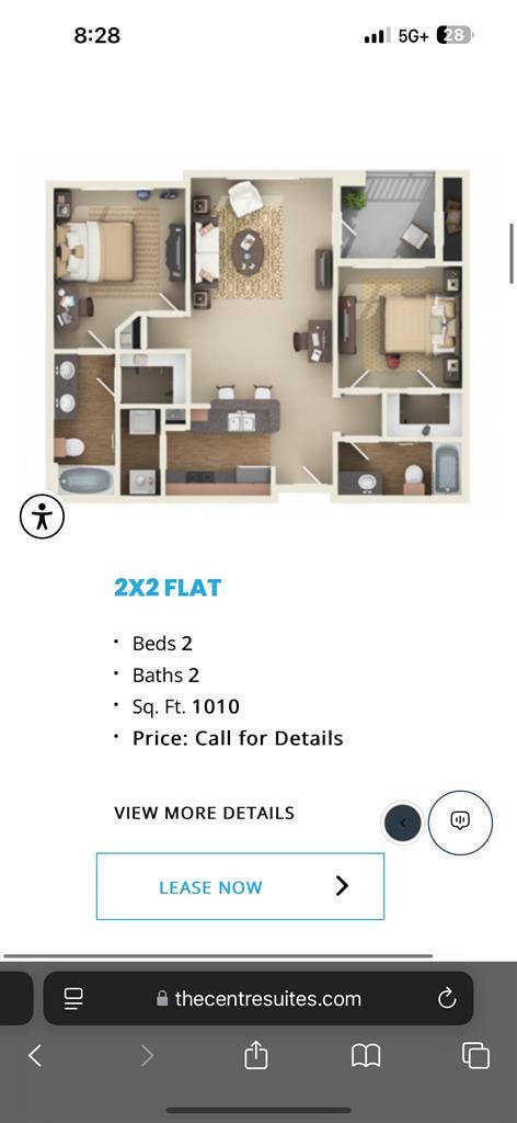bedroom with great amenities