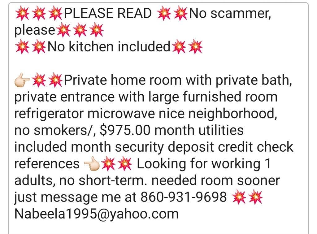 1 Room for rent in New London