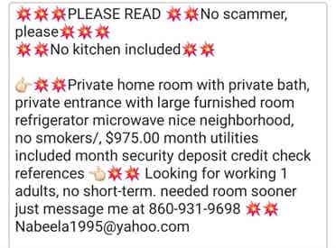 1 Room for rent in New London