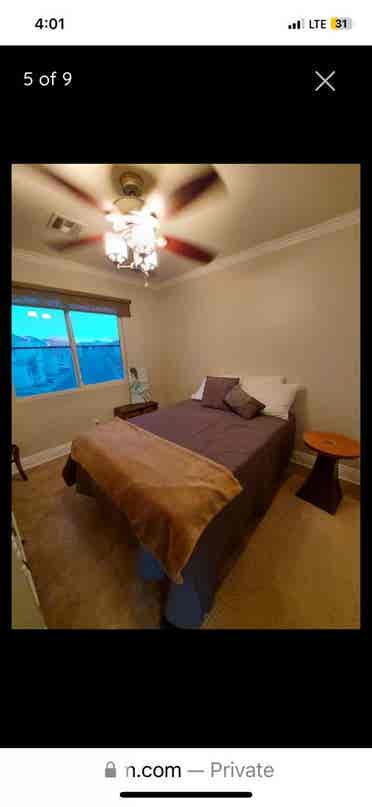 2 furnished rooms w/private ba