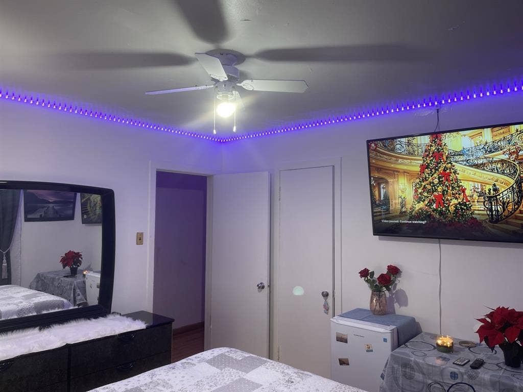 Best! Room with huge TV and fridge