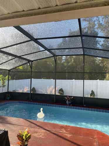 Furnished bedroom with private bath