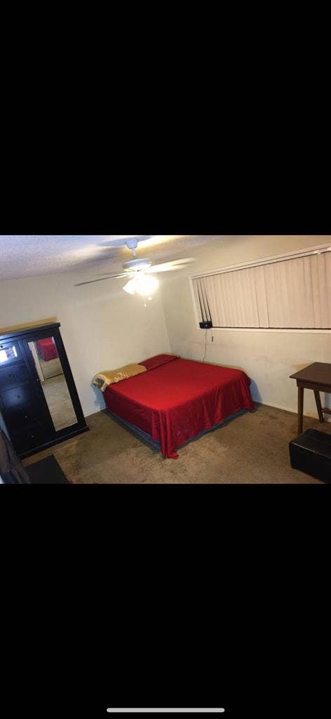 Big Bedroom closet window furnished
