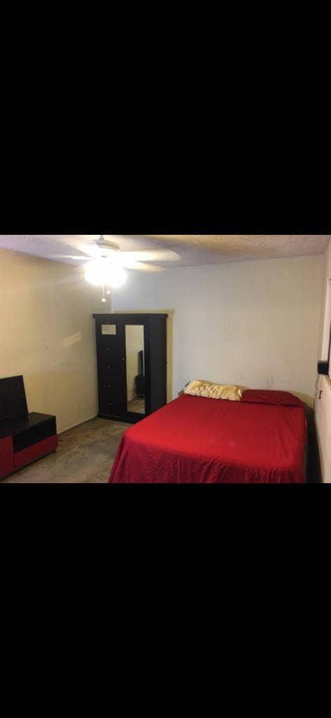 Big Bedroom closet window furnished