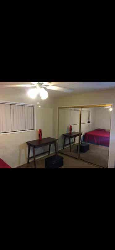 Big Bedroom closet window furnished