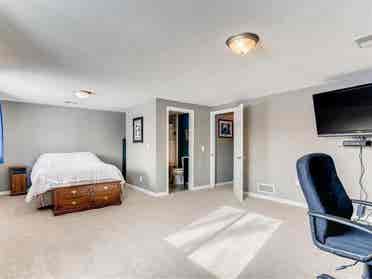 Downstairs room with bathroom!