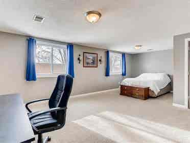 Downstairs room with bathroom!