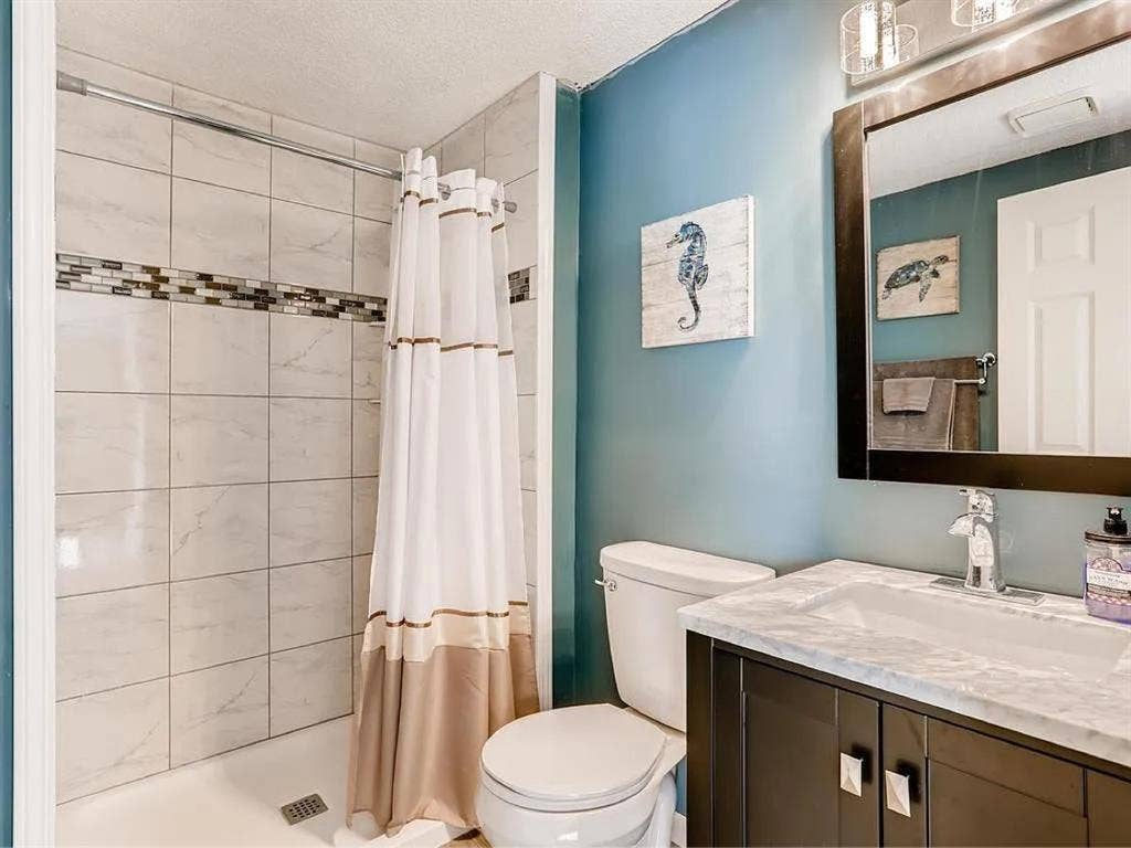 Downstairs room with bathroom!