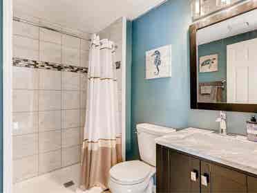 Downstairs room with bathroom!