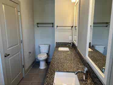 Master bed and bathroom!!