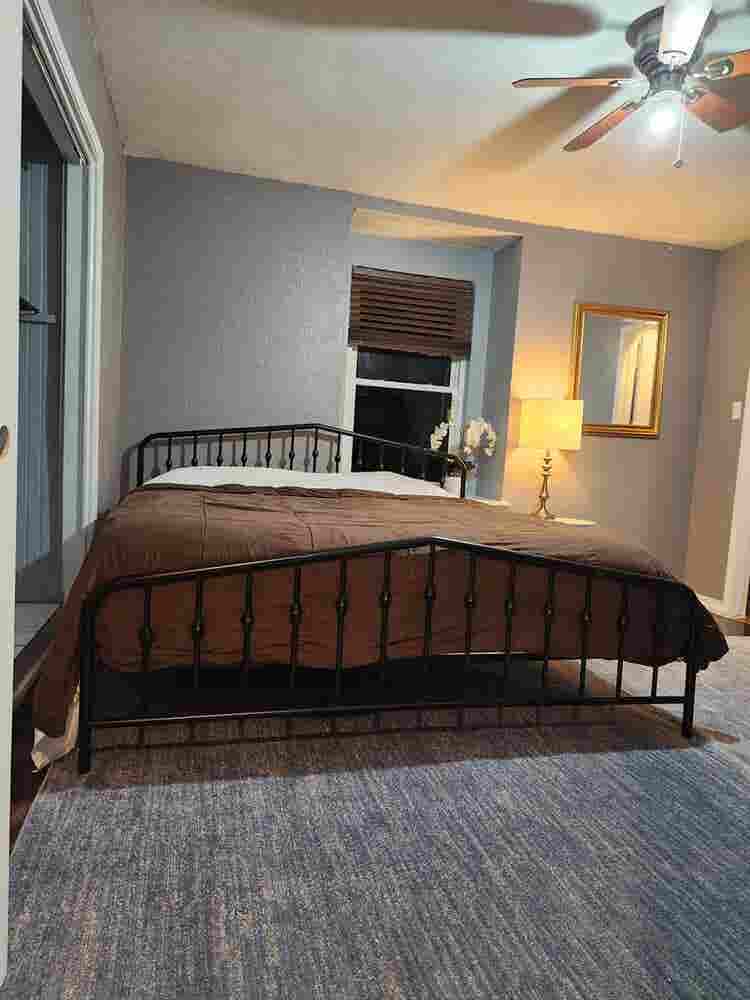 bedroom share bathroom upstairs.