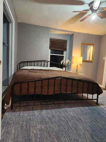 2 bedrooms share bathroom upstairs.