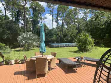 Large room & bathroom garden view
